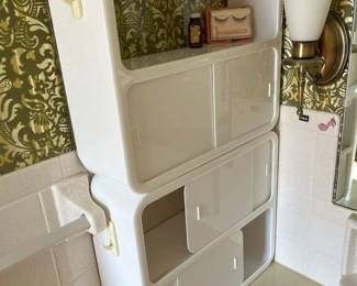 145 MCM Kartell Style Plastic Storage Shelves X2min