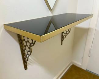 145 Honeycomb Brass Bracket Shelfmin
