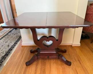 145 Mahogany Empire Vintage Game Table Expandedmin