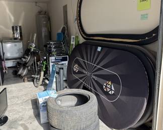 Poker tables, tires and weights