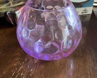 Purple Glass Container