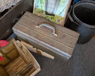 Vintage metal tool box