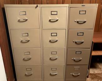 Metal file cabinets