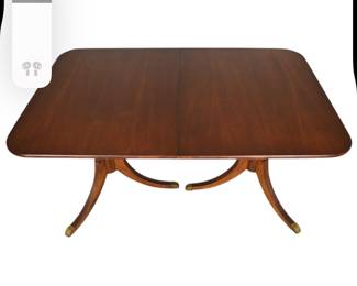 Mahogany Duncan Phyfe Dining Table, 1940s-1950s