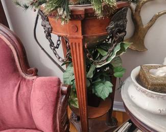 several plant stands