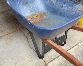 Blue Metal Wheel Barrow