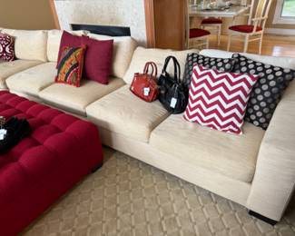 Black Coach Hangbag, Burnt Orange Coach Handbag, Decorative Pillows 