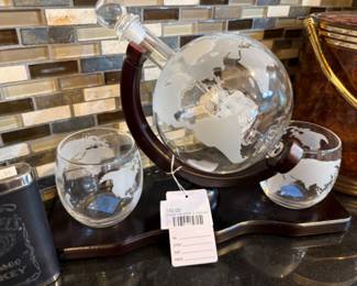 Globe Decanter & Glasses 