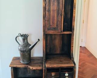 SUPER COOL RUSTIC FOLK ART CABINET