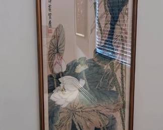 CHINESE FRAMED SCROLL INK ON PAPER