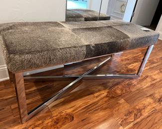 11. Wisteria Cross Double Cowhide Bench