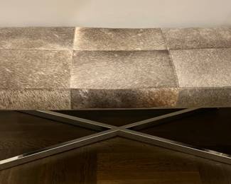 Wisteria Hide Cross Double Bench