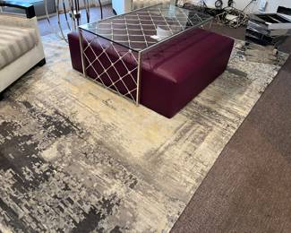 16. Stark Silk & Wool Modern Pewter Area Rug (9'x12')