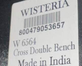 Wisteria Hide Cross Double Bench
