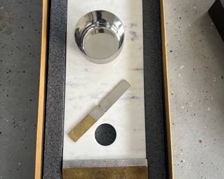 53. Michael Aram Cheese Plate & Knife