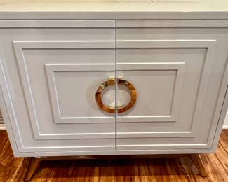 60. Worlds Away 2 Door Cabinet w/ Brass Hardware