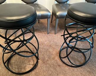 59. Pair of Global Views Ring Bar Stools
