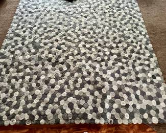 31. Designer (Sushi) Wool Rug (7'3" x 14')
