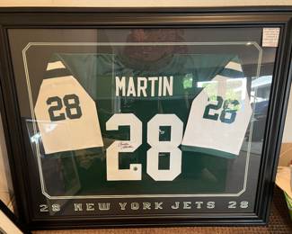 Signed Curtis Martin New York Jets Jersey w/ Certificate of Authenticity (45" x 38")