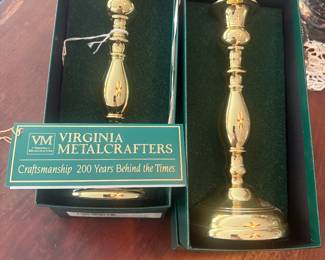 Virginia Metalcrafters Brass Candlesticks