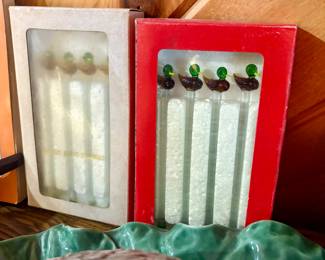 Glass Duck Swizzle Sticks
