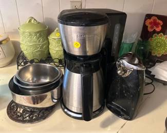 COFFEE MAKER , CAN OPENER, BOWLS