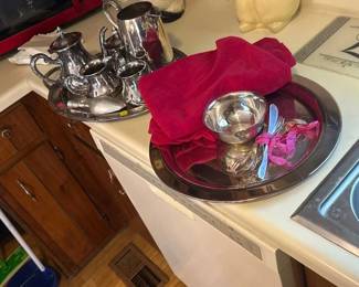 SILVER PLATED SERVING ITEMS