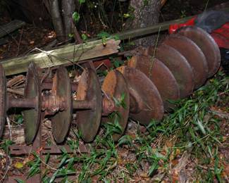 one of several disc harrow/cultivators