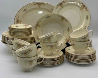 15 HomerLaughlinNautilusRochellePatternChinaSet8PlaceSettings