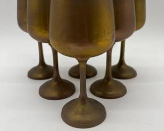 31 SarnaMidCenturyBrassWineGoblets