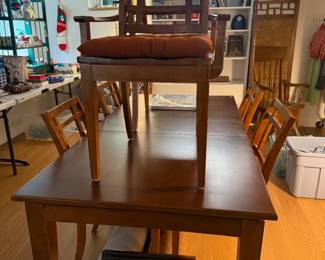 Modern Dining Table w/ 6 Chairs Set