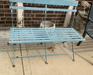 Metal garden bench