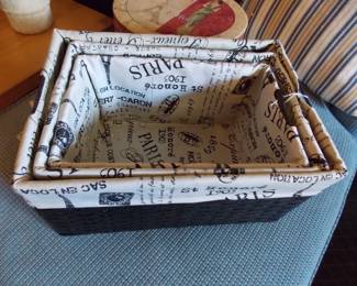 3 lined baskets