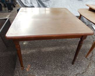 Square mess table from the military.