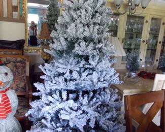 Flocked Christmas tree