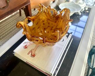 Murano White Cristal decorative bowl.