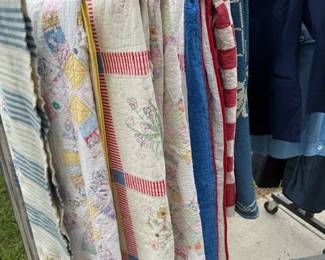 Vintage Hand stitched quilts. 