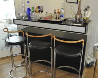 Vintage Mid Century bar and stools by H D Buttercup