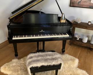 1969 Steinway & Sons Grand Piano Ebony Satin - Model L - 5' 10" -signed by John Steinway - excellent condition