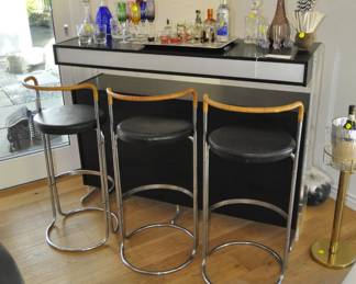 Vintage Mid Century bar and stools by H D Buttercup