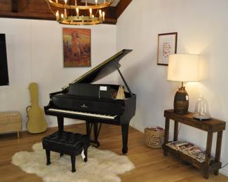 1969 Steinway & Sons Grand Piano Ebony Satin - Model L - 5'  10" -signed by John Steinway - excellent condition
