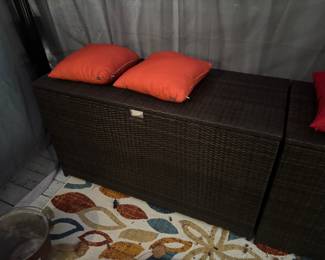 Outdoor storage container with interior liner (several available)