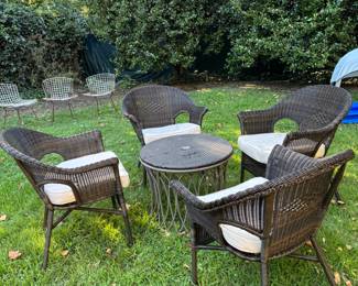 Outdoor furniture set with Sunbrella cushions