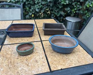 Vintage bonsai pots