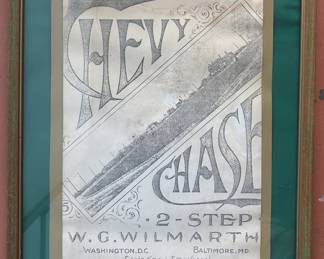 Framed Chevy Chase 2-Step sheet music cover