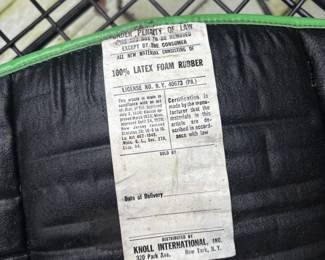 Knoll Bertoia side chairs, four in black and three in white available, all with original cushions