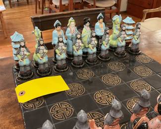 Hand made porcelain Chinese Chess set $157.50 + tax