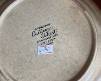 Autumn wheat stoneware $98.70 + tax