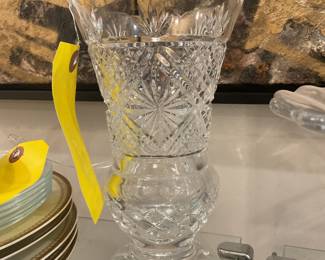 Cut crystal vase $56 + tax