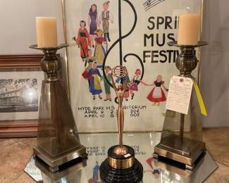 Restoration hardware inspired bronze candlestick holders $140 + tax